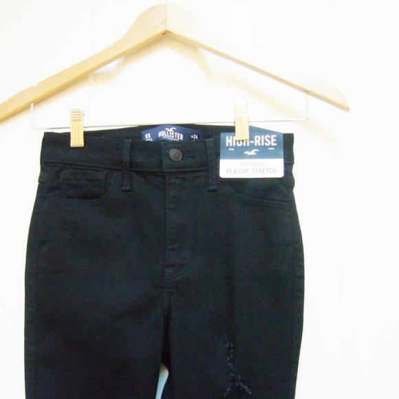 New Hollister High Rise Crop Distressed Skinny Jean - Picture 3 of 7